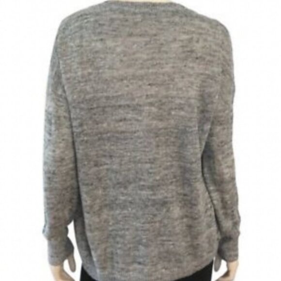 Vince 100% Linen Drop Shoulder Sweater Grey Crew Neck Size‎ XS Long Sleeve Knit - Picture 5 of 8